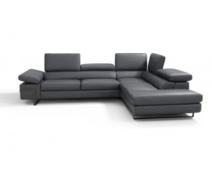 J&M I867 Sectional - Right Hand Facing Chaise, Dark Gray