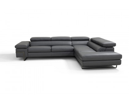 J&M I867 Sectional - Right Hand Facing Chaise, Dark Gray