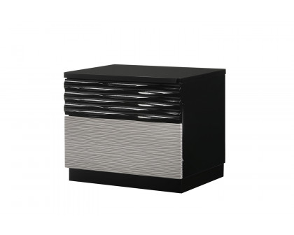 J&M - Roma Nightstand in Black/Gray