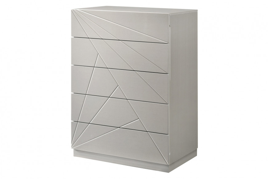 J&M™ Florence 5 Drawer Chest - White/Taupe