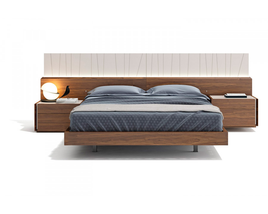 J&M Porto King Size Bed - Walnut