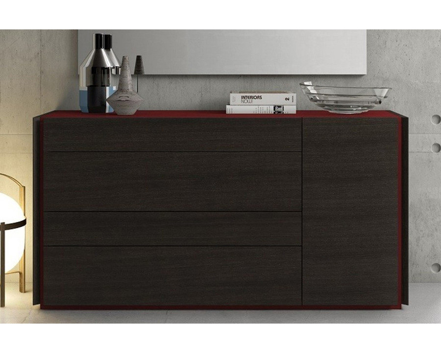 J&M - Lagos Dresser in Red/Wenge