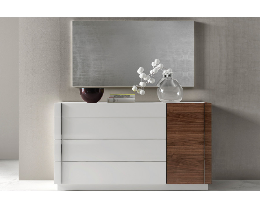 J&M Lisbon Dresser - White/Biege/Walnut