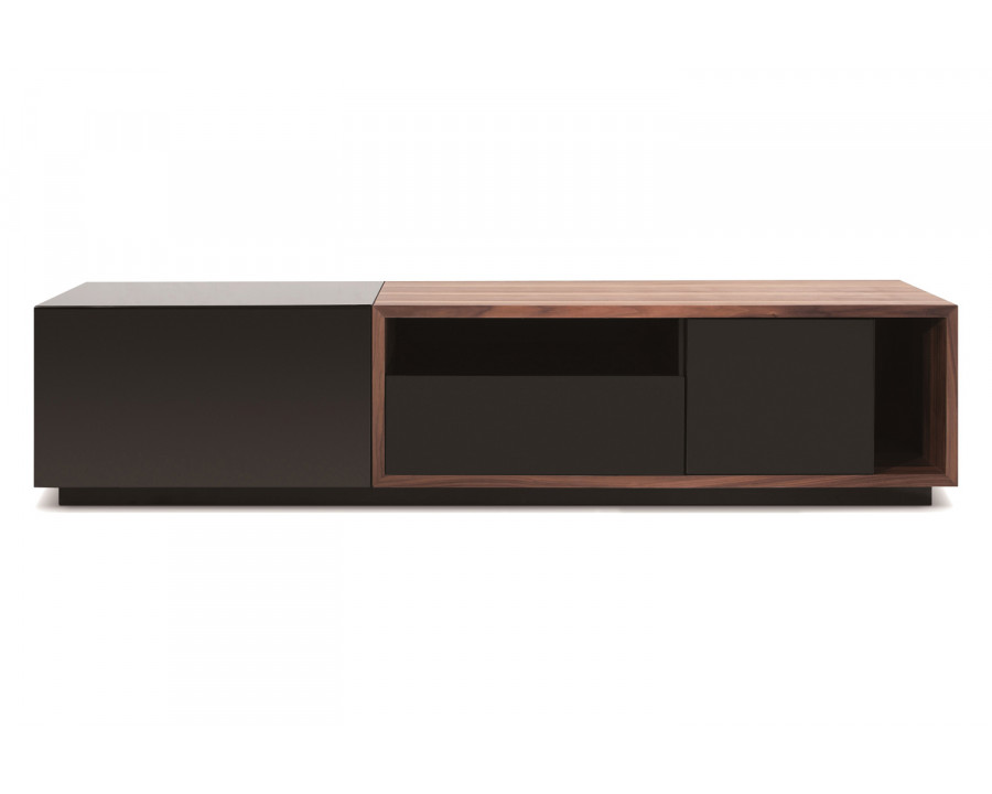 J&M TV Stand 047 - Black/Walnut