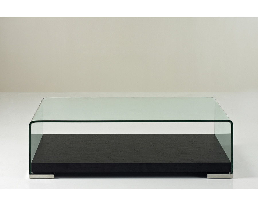 J&M - Modern Coffee Table 159A in Dark/Glass