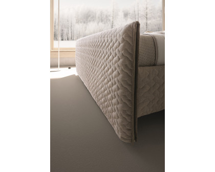 J&M Evergreen King Bed - Light Taupe