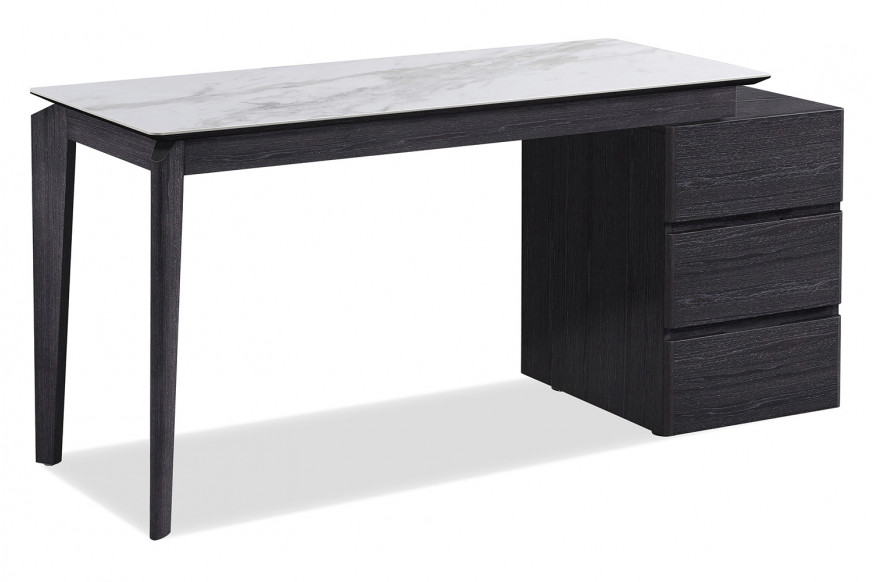 J&M™ Slate Modern Desk - Gray/Marble