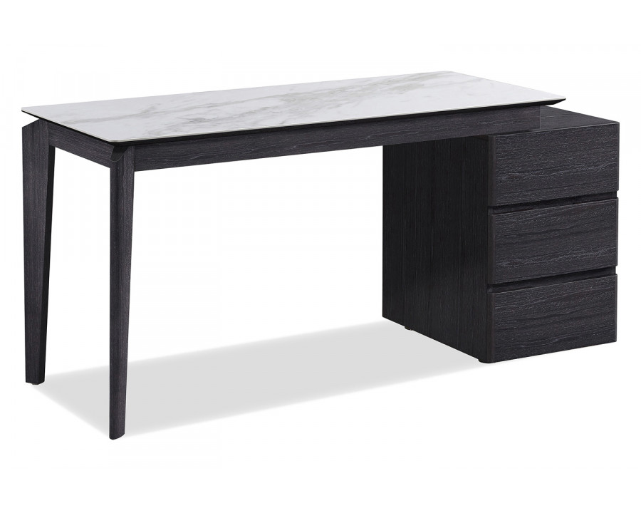 J&M - Slate Modern Desk in Gray/Marble