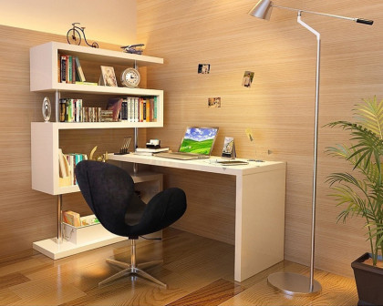 J&M - Kd02 Modern Office Desk in White