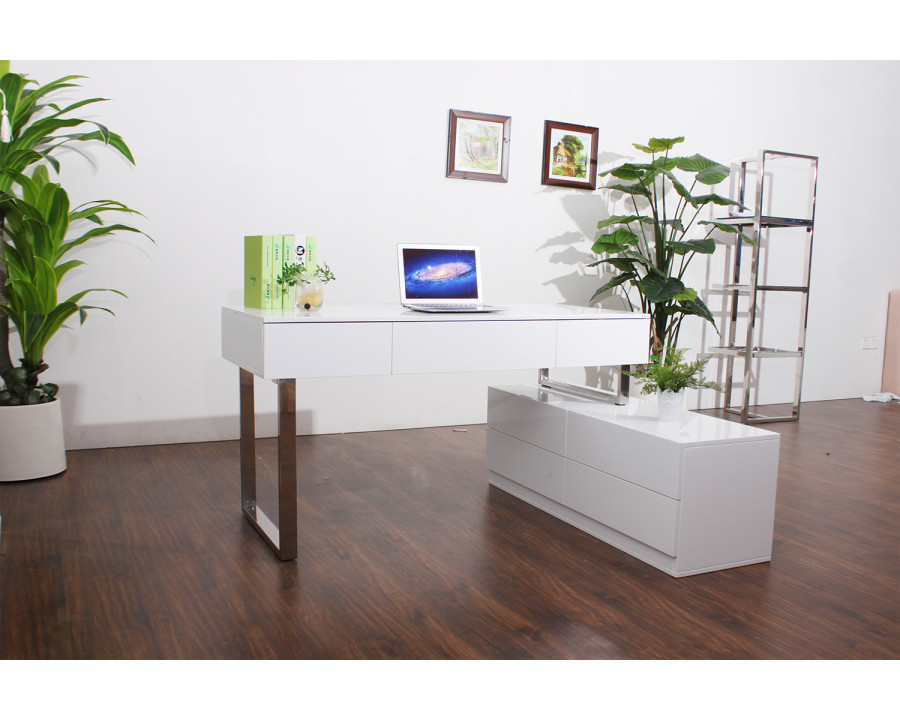 J&M Kd12 Modern Office Desk - White