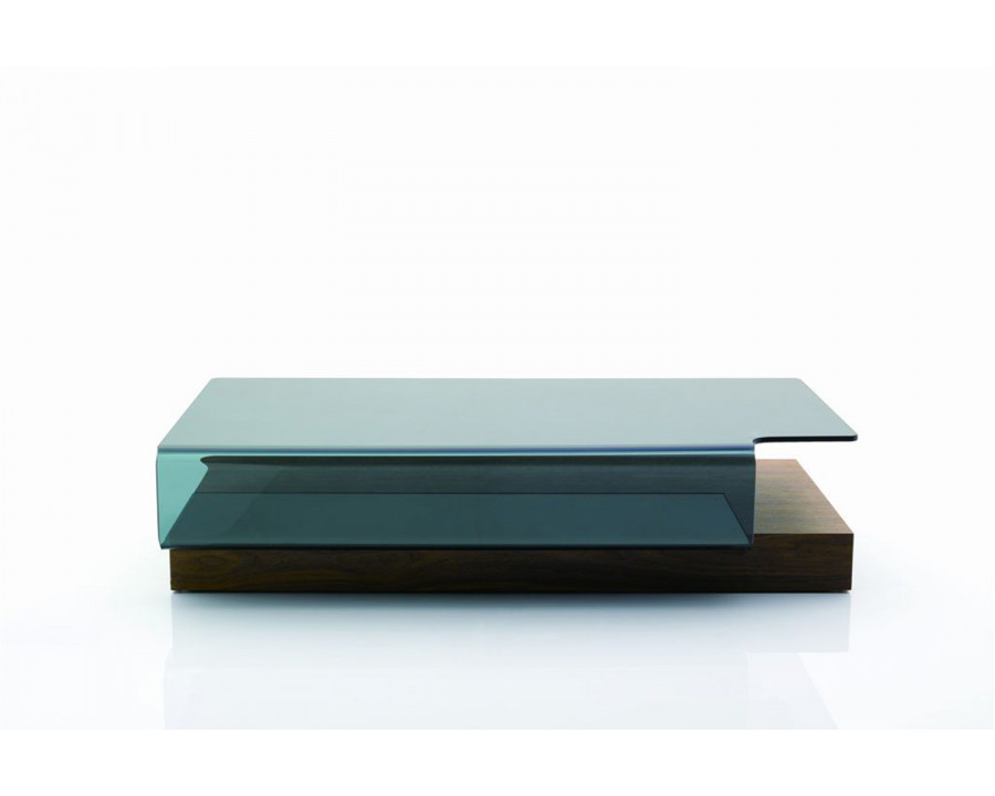 J&M - Modern Coffee Table 953A in Dark Walnut/Glass