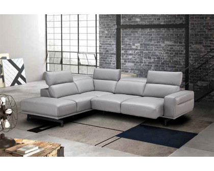 J&M Davenport Sectional - Left Facing, Light Gray