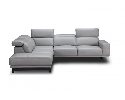 J&M Davenport Sectional - Left Facing, Light Gray