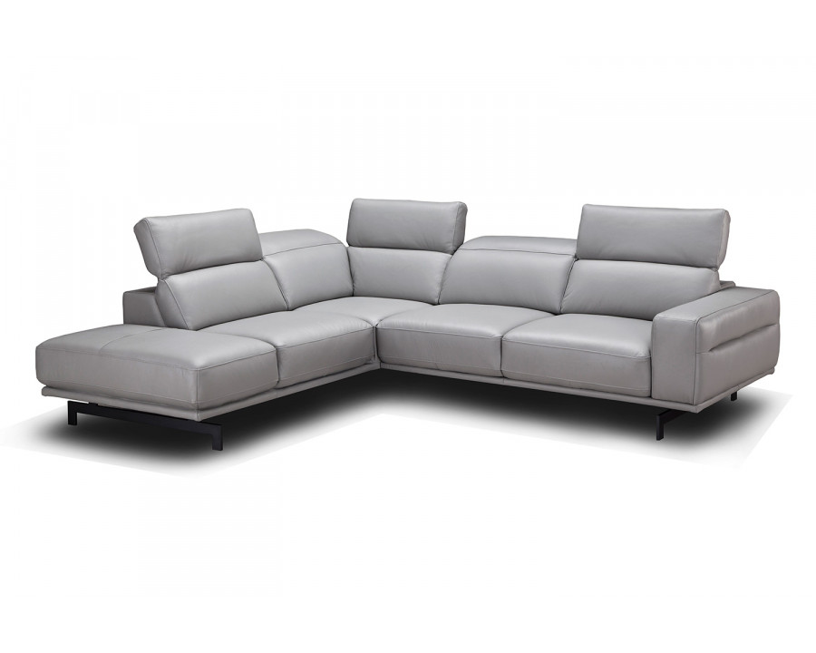 J&M Davenport Sectional - Left Facing, Light Gray