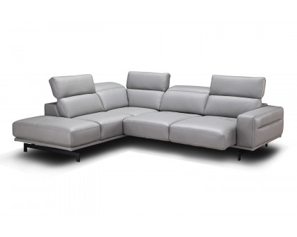 J&M Davenport Sectional - Left Facing, Light Gray