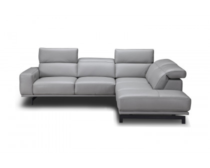 J&M Davenport Sectional - Right Facing, Light Gray