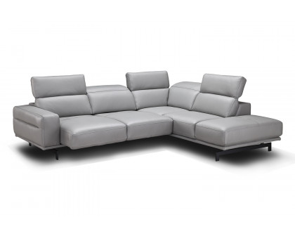 J&M Davenport Sectional - Right Facing, Light Gray