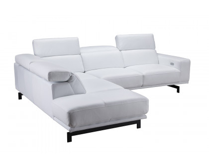 J&M Davenport Sectional - Left Facing, Snow White