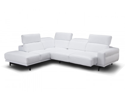 J&M Davenport Sectional - Left Facing, Snow White