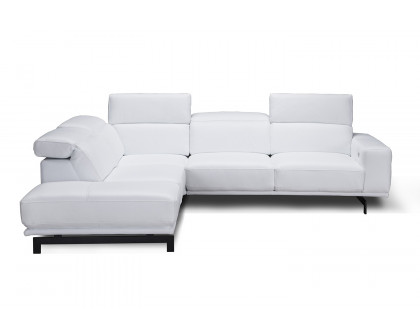 J&M Davenport Sectional - Left Facing, Snow White