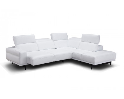 J&M Davenport Sectional - Right Facing, Snow White