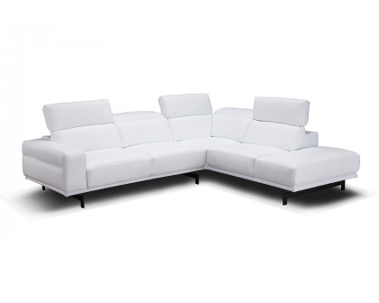 J&M Davenport Sectional - Right Facing, Snow White