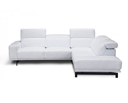 J&M Davenport Sectional - Right Facing, Snow White