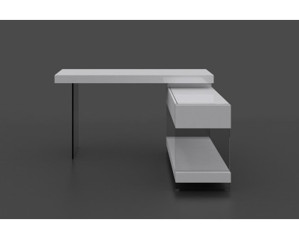 J&M Cloud Desk - White, High Gloss