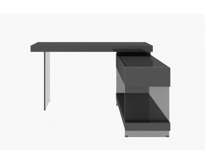 J&M Cloud Desk - Gray, High Gloss