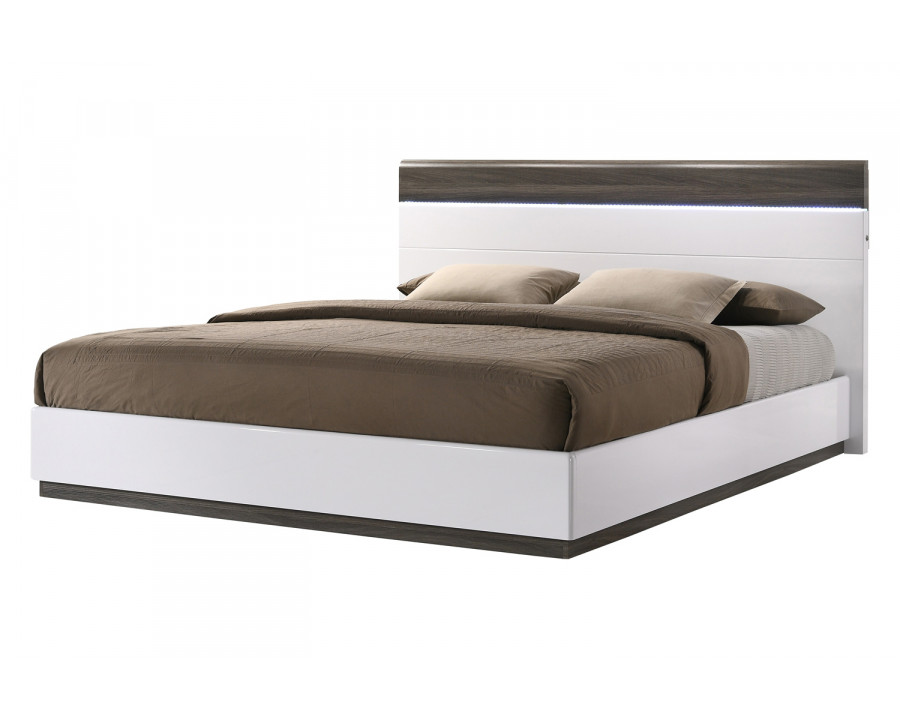 J&M Sanremo B King Bed - Walnut