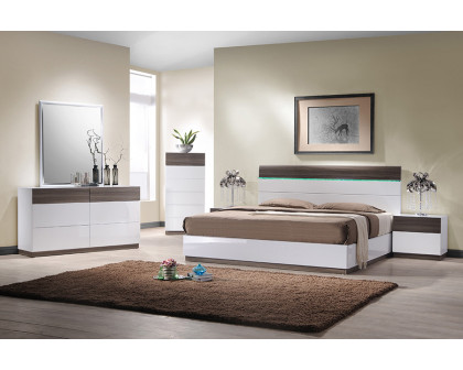 J&M Sanremo B Queen Bed - Walnut