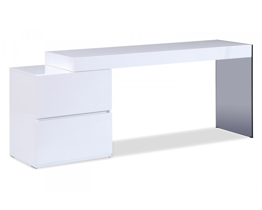 J&M - Mia Modern Office Desk in White