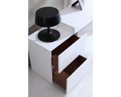 J&M - Mia Modern Office Desk in White