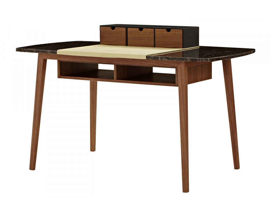 J&M - Dana Modern Office Desk in Walnut