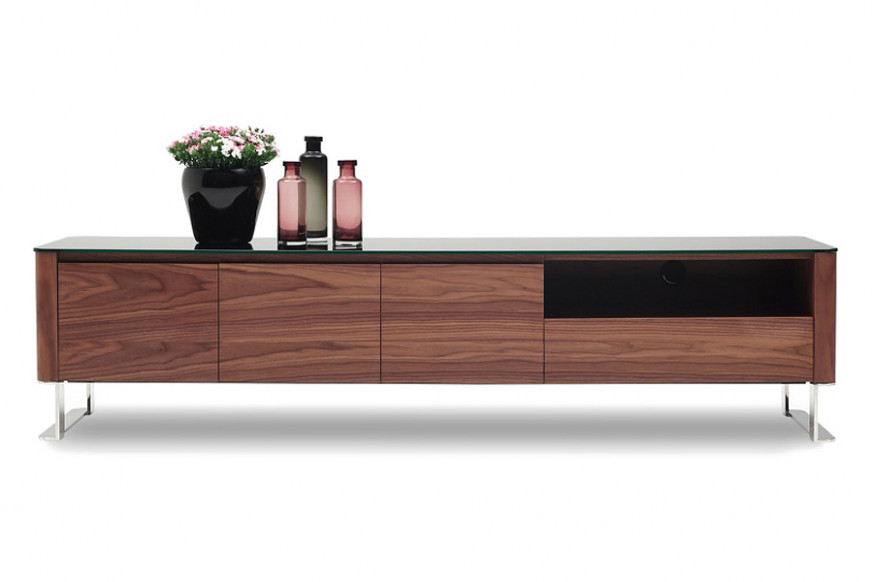 J&M™ Julian Modern TV Base - Walnut