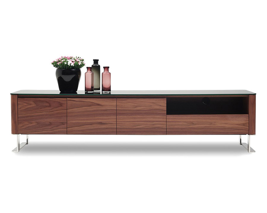 J&M - Julian Modern TV Base in Walnut