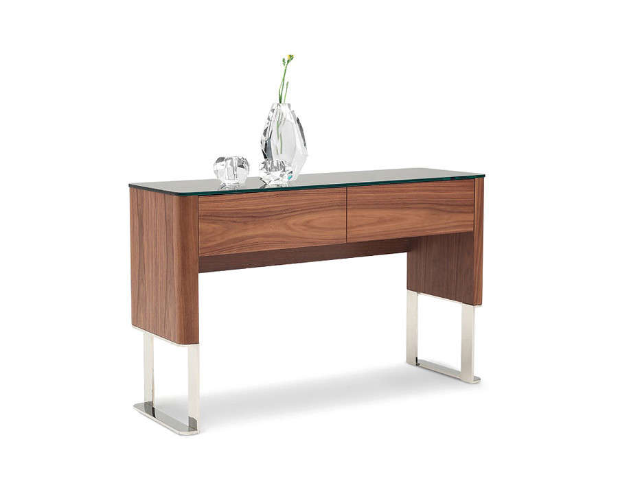 J&M - Julian Modern Console Table in Walnut