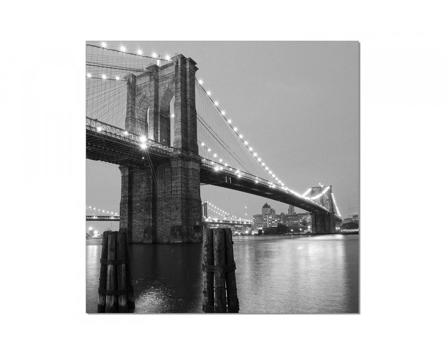 J&M Wall Art Brooklyn Bridge Ii - Black/White