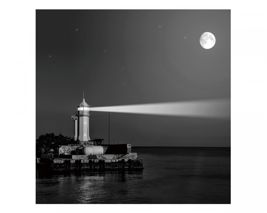 J&M - Wall Art Light House in Black/White