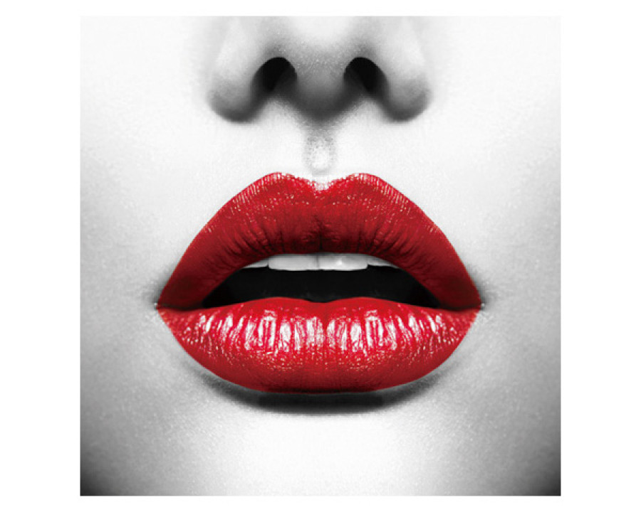 J&M - Wall Art Lips in Red/White/Gray