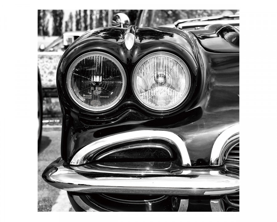 J&M - Wall Art Classic Headlights in Black/White