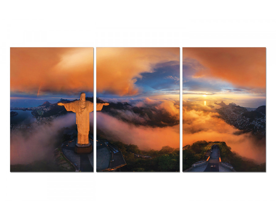 J&M Wall Art Christ The Redeemer - Blue/Orange