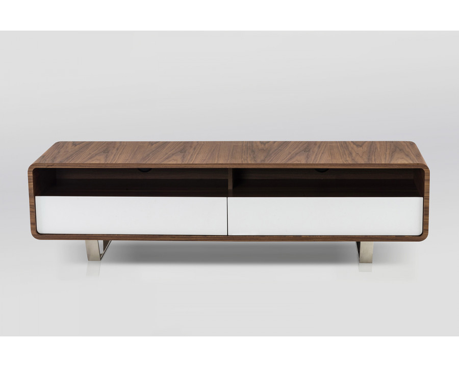 J&M Gramercy TV Base - Walnut/White