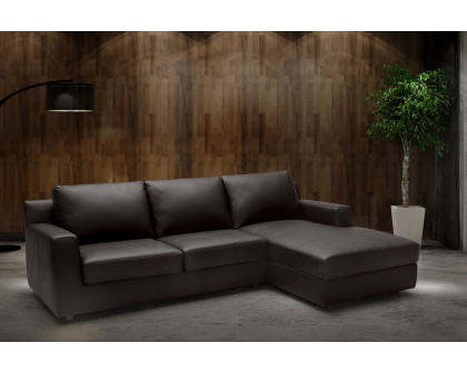 J&M Taylor Sectional - Right Hand Facing Chaise, Brown