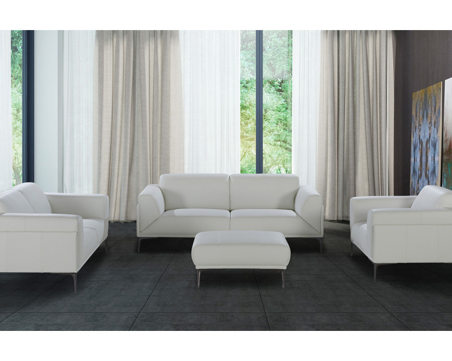 J&M - Davos Loveseat in White