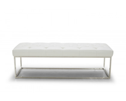 J&M Chelsea Luyx Bench - White