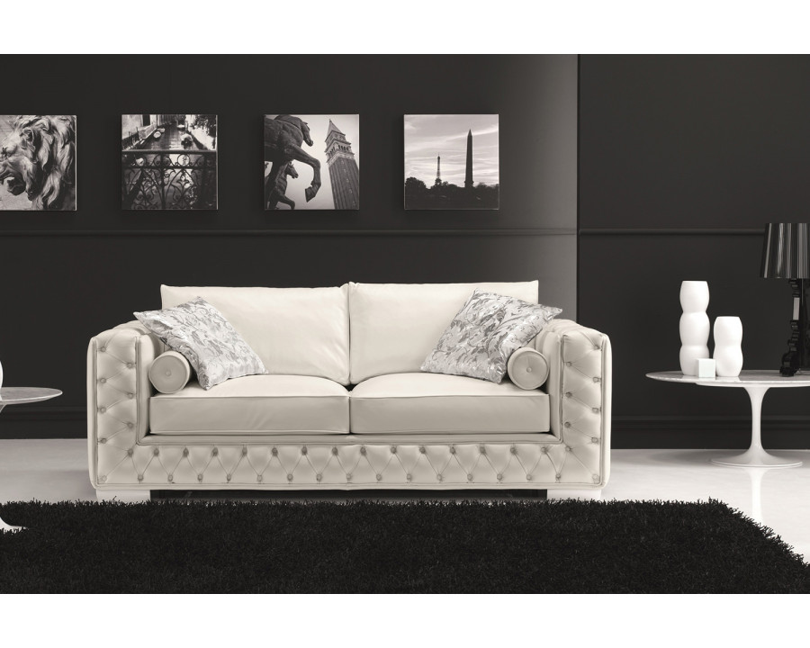 J&M - Vanity Loveseat in White