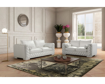 J&M - Vanity Loveseat in White