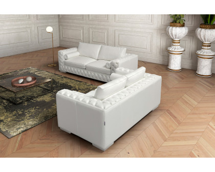 J&M - Vanity Loveseat in White