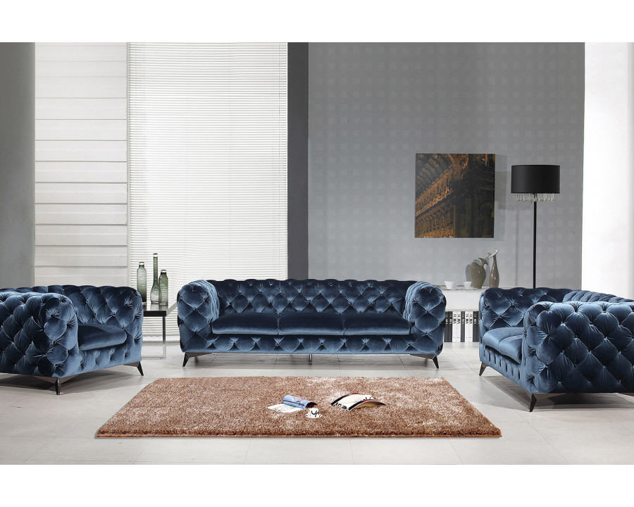 J&M Glitz Loveseat - Blue